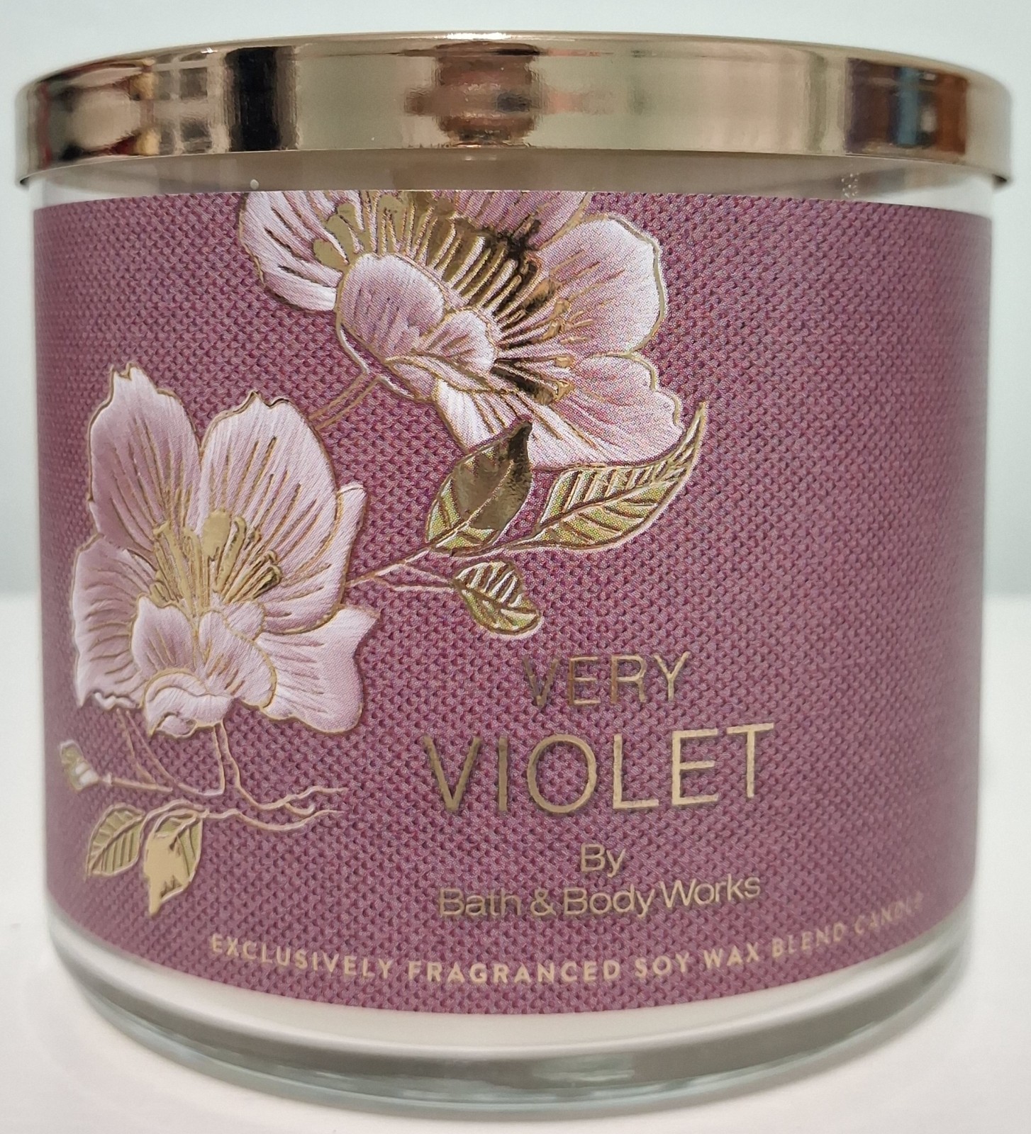 Bath & Body Works Very Violet 3 Wick Scented Candle 14.5 oz New