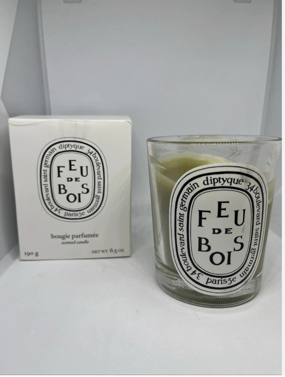 Diptyque Feu De Bois Scented Candle 6.5oz Used