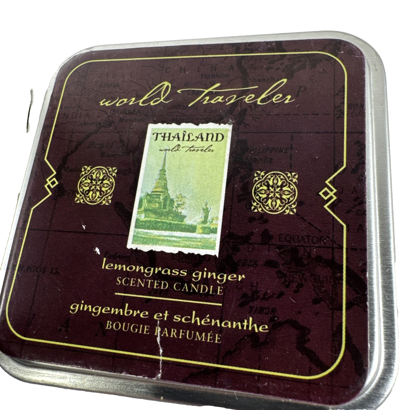 Pier 1 Imports World Traveler LEMONGRASS GINGER Candle 8Oz in Tin