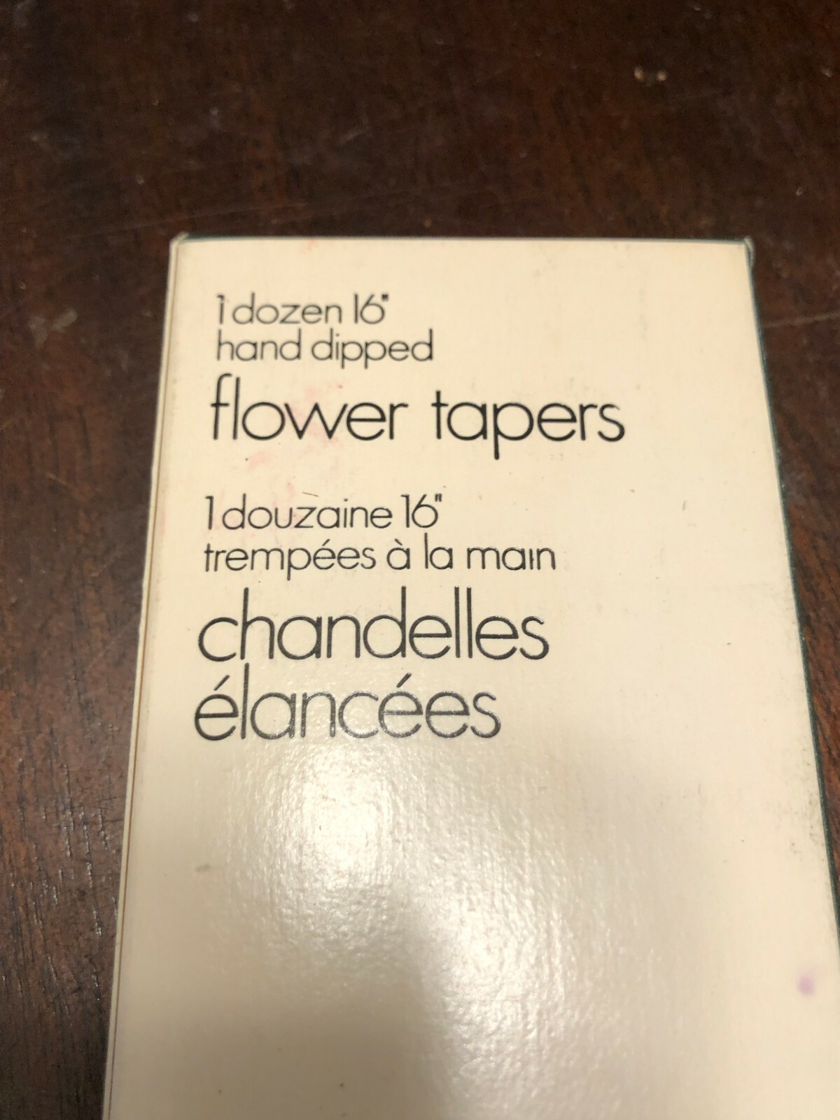 12 Vintage perkins Flower Tapers 16″ Candles White – Made in Canada – NIB