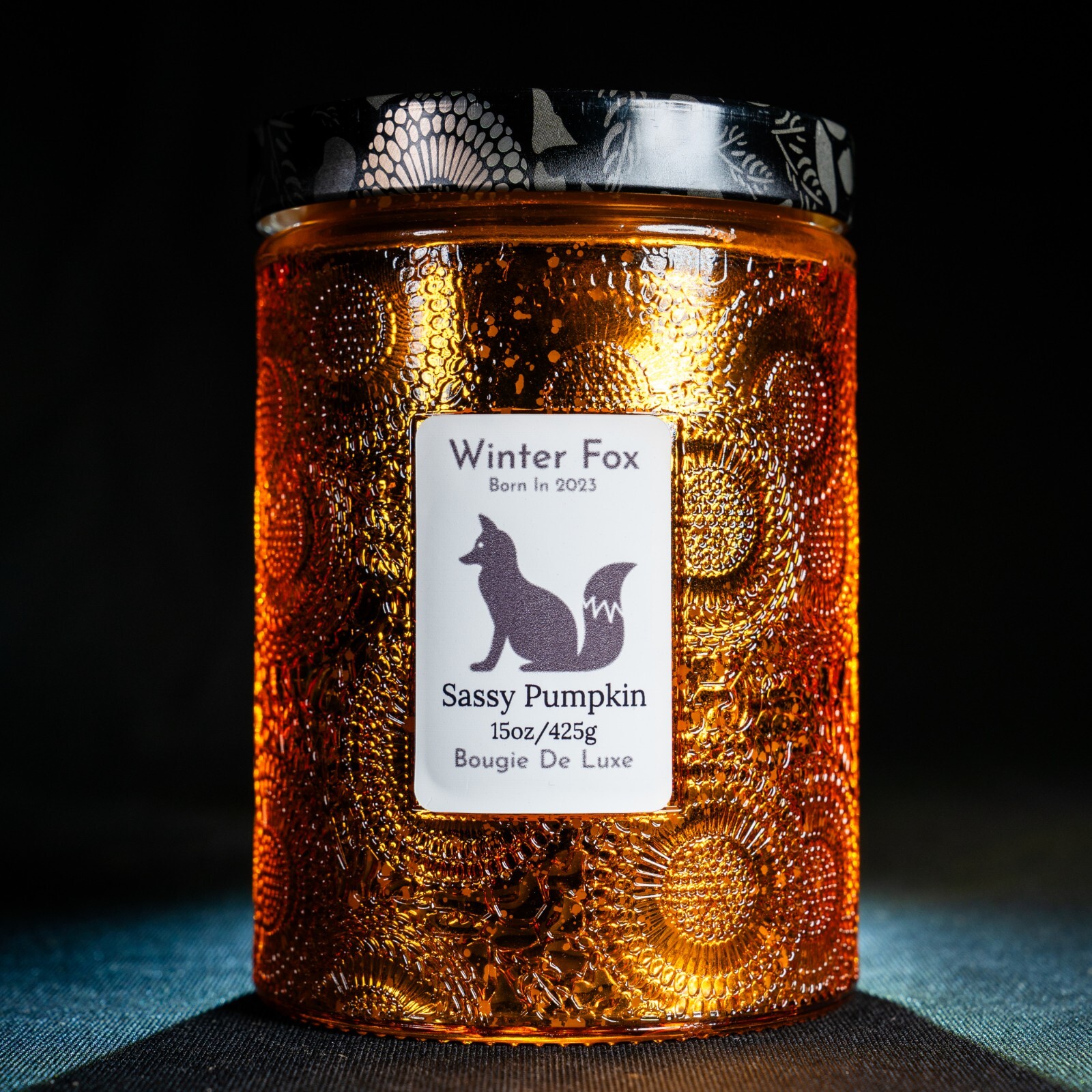 Sassy Pumpkin Fall Candle 15oz | Large Halloween Decor | Winter Fox