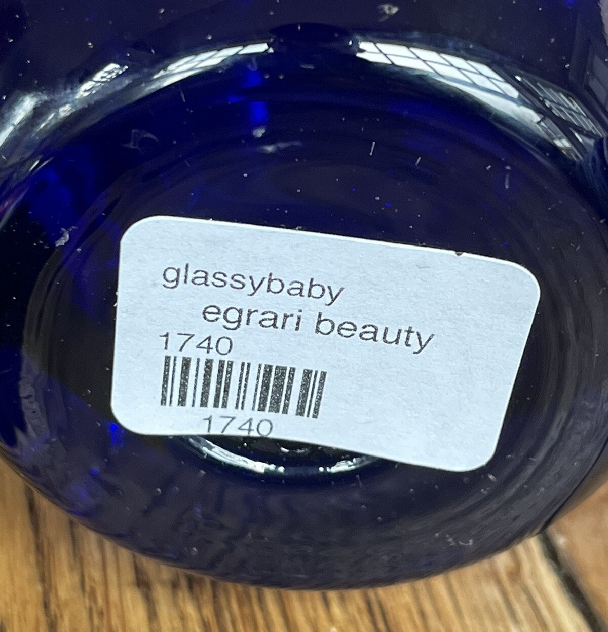 Royal Blue Glassybaby in Box Stickered EGRARI BEAUTY 1740 3.75 | Only 1 on eBay
