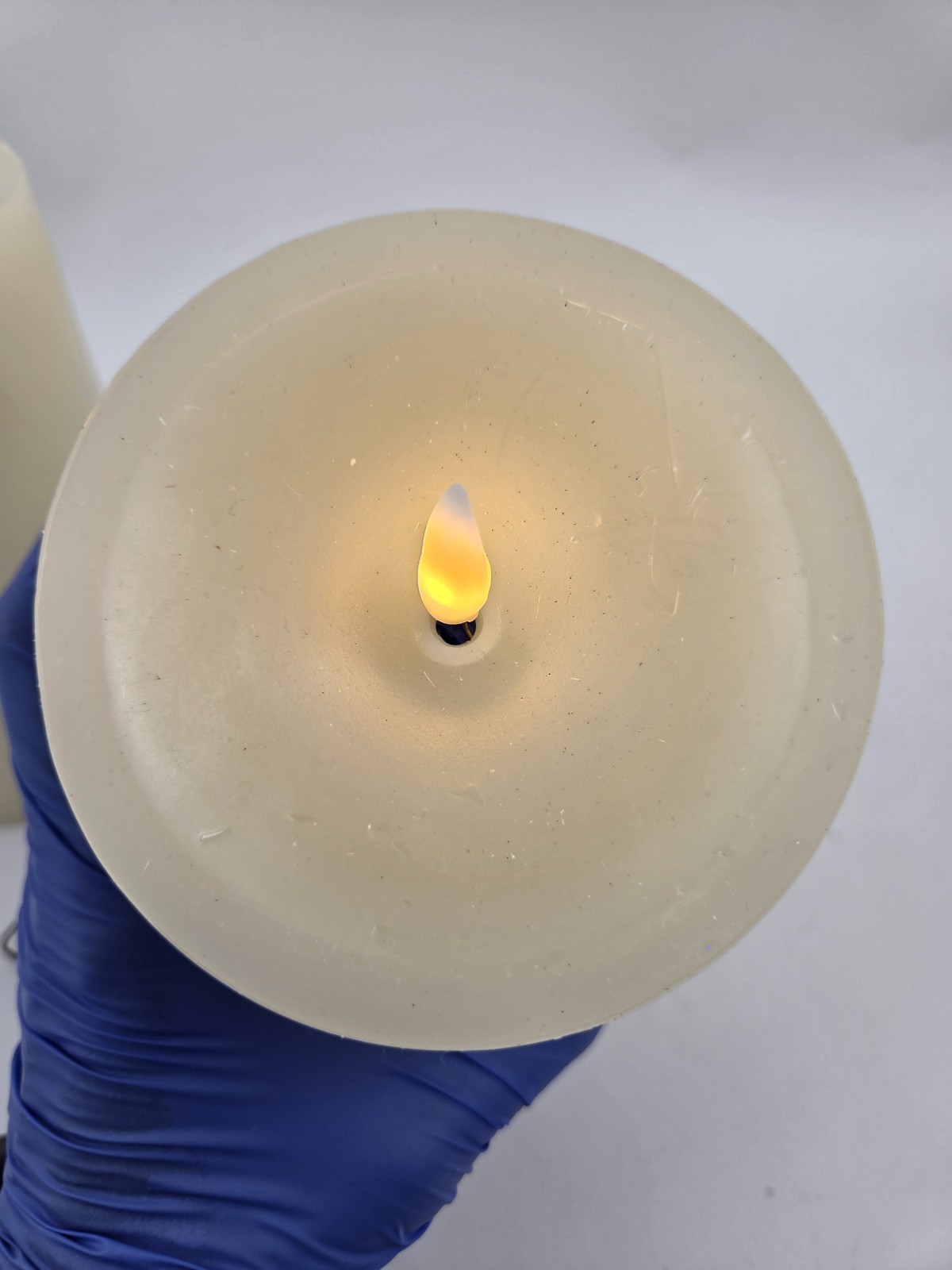 Set of 2 4″ x 6″ Candle Light Wax Candles in Ivory by Valerie