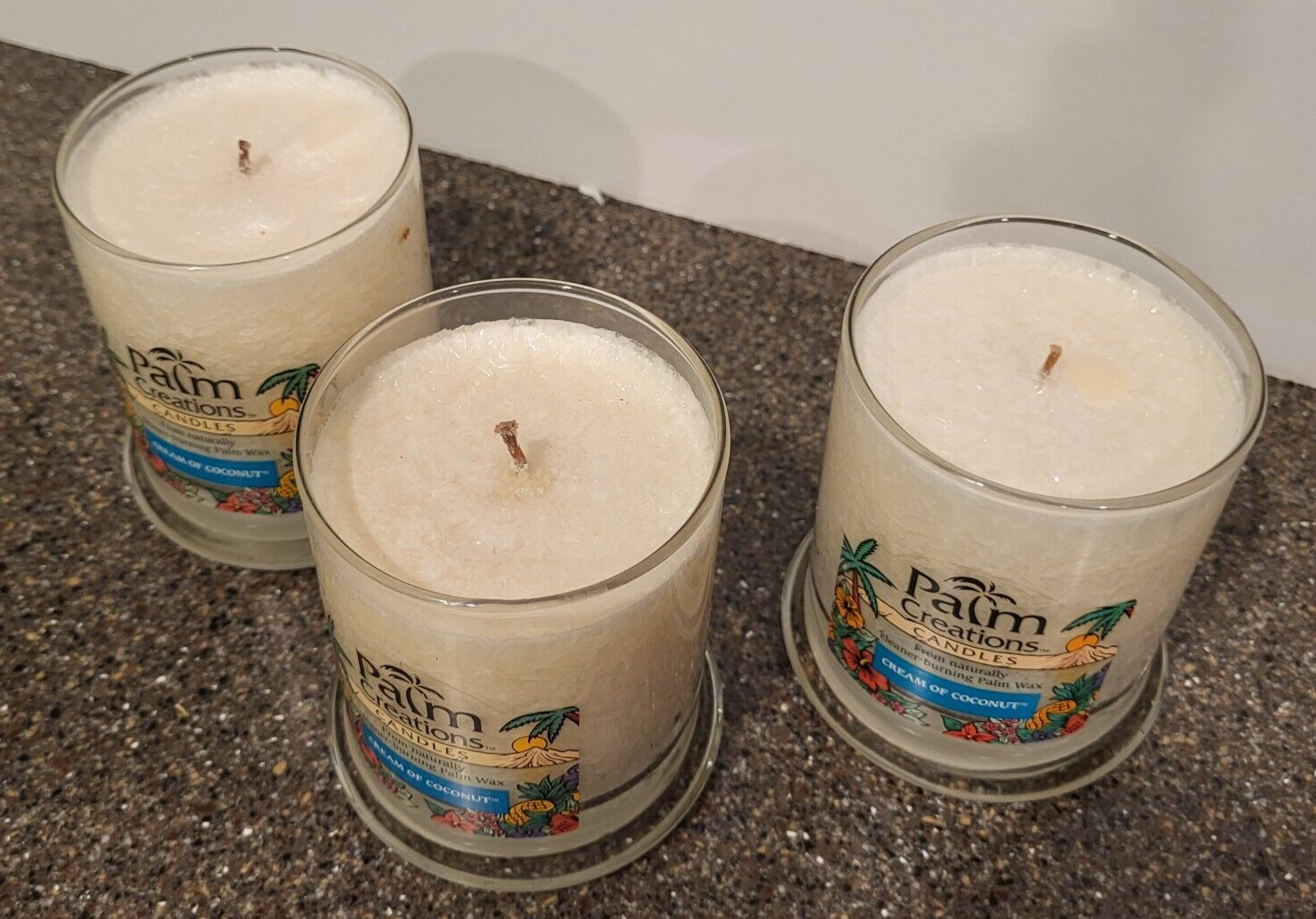 Scented Jar Candles 3-Pack 9oz Jars Cream of Coconut Nature’s Finest Spa Scents