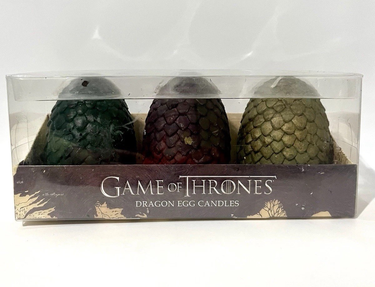 Game Of Thrones Candle Set Dragon Egg Insight Luminaries Green Red Gold