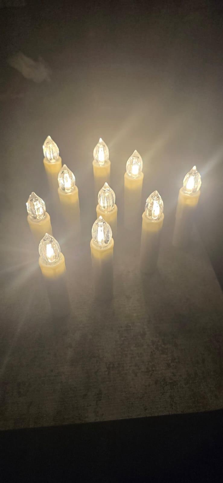 Battery Operated Cordless LED Candle Lights party Candles with Remote 10 Pcs