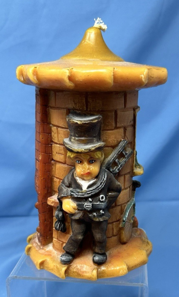 Vintage German Gunter Kerzen Carved Candle Chimney Sweep