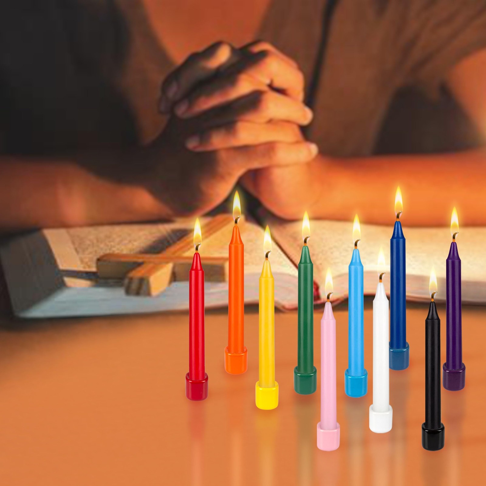 Mini Taper Chime Spell Candle 40 Count 4″ x 1/2″ Assorted Colors