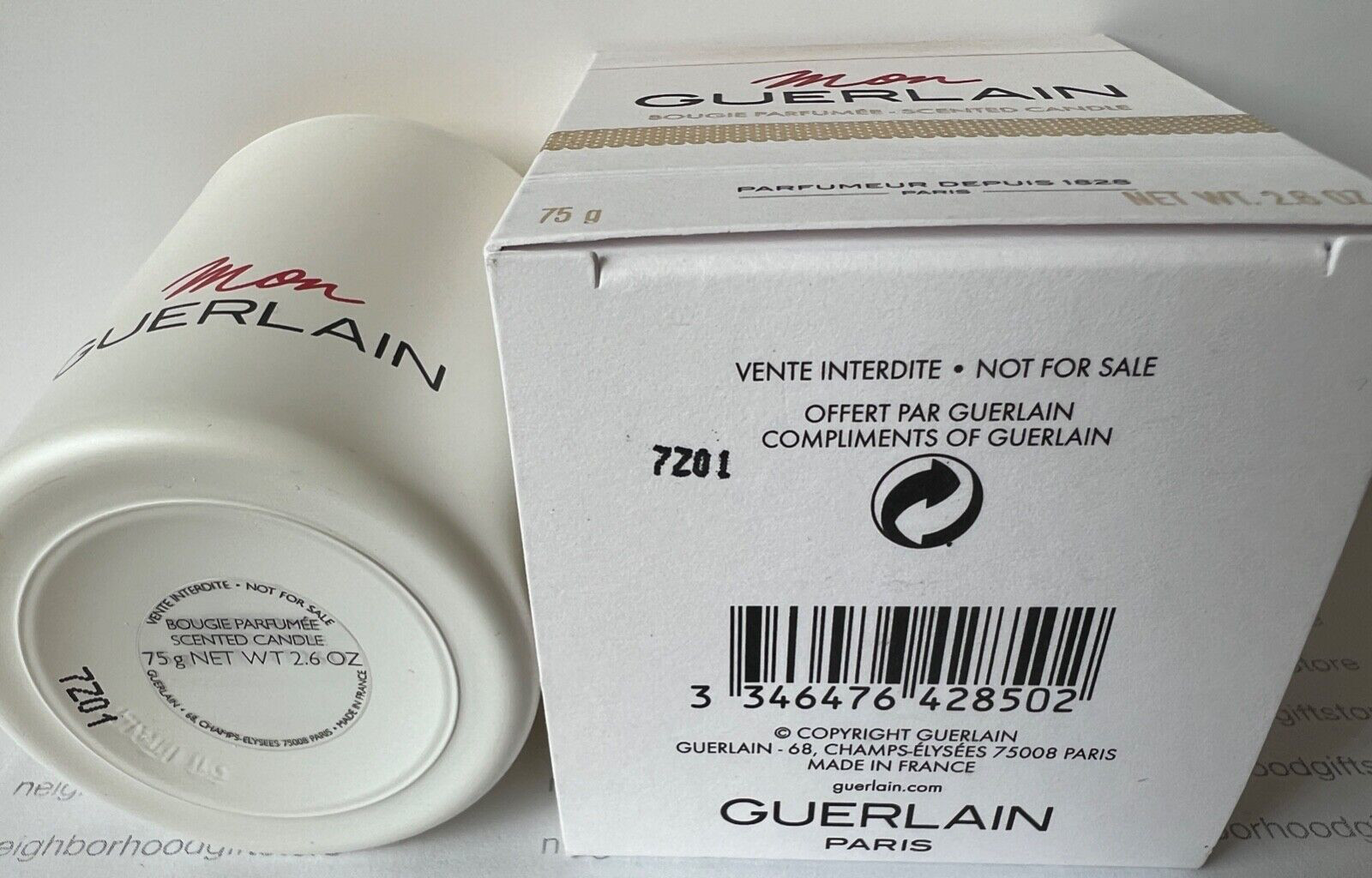 GUERLAIN MON GUERLAIN SCENTED CANDLE 2.6oz/75g ( PROMO SIZE ) NEW 100% AUTHENTIC