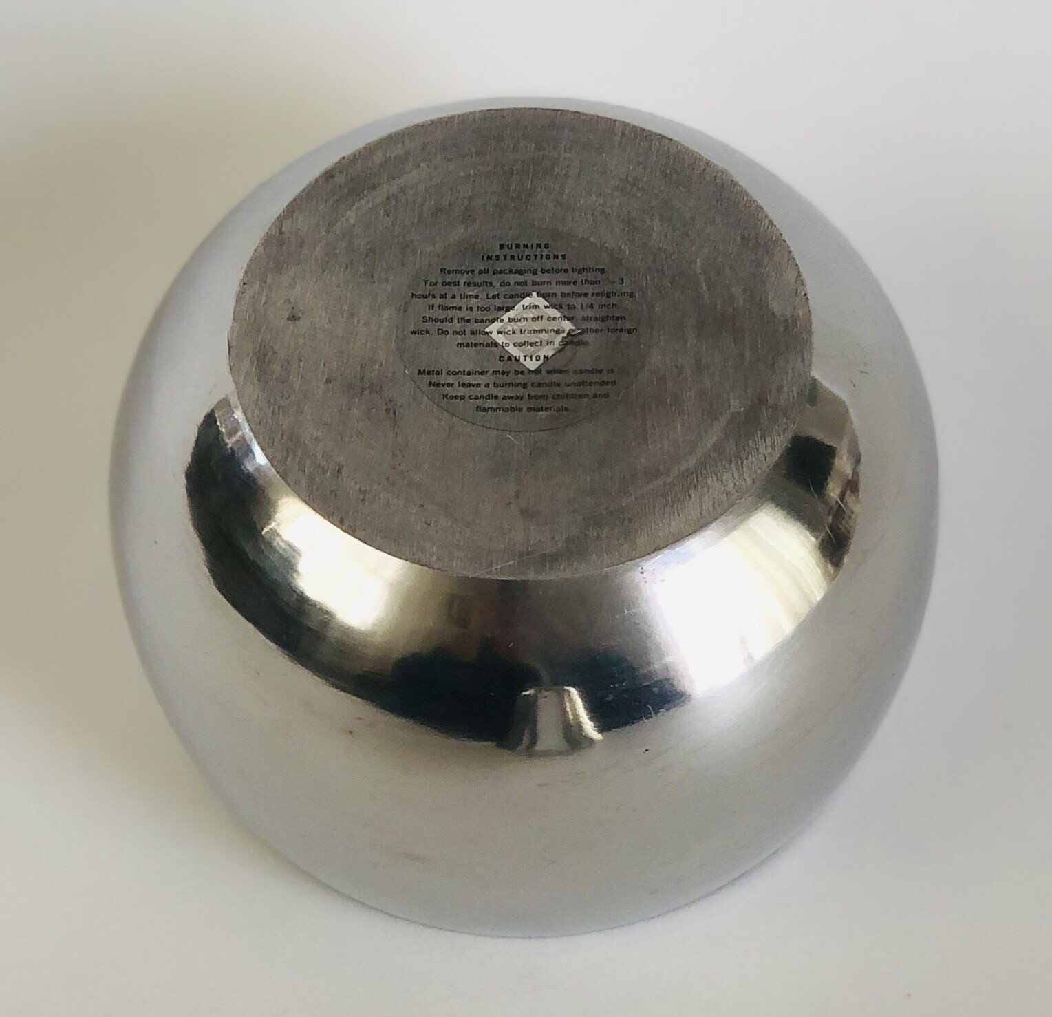 Pottery Barn Citrus Blossom Candle RARE/RETIRED – Silver Plate Pear Shape HEAVY