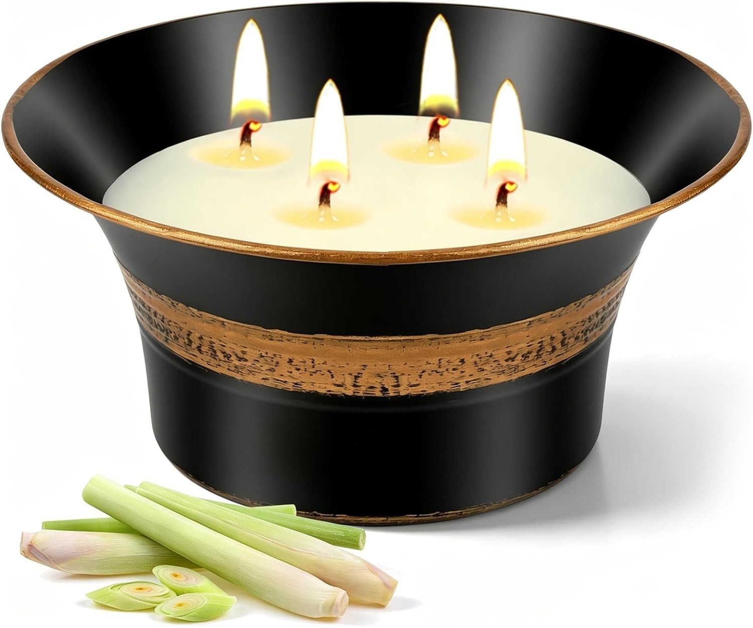 Citronella Candles Outdoor, 4 Wick Large Citronella Candle, 90 Hours Long Las…