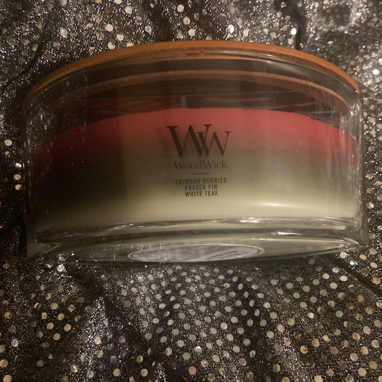 WoodWick Trilogy Candle Crimson Berries Fraser Fir White Teak 16oz