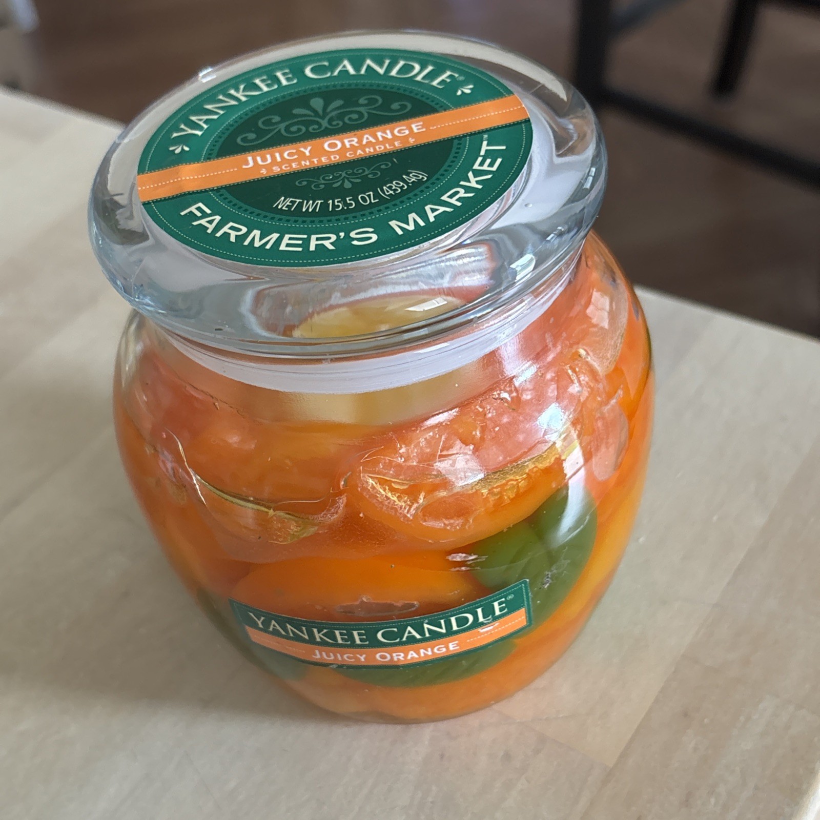 Yankee Candle Farmers Market 15.5 Oz. Oval Jar Candle Juicy Orange