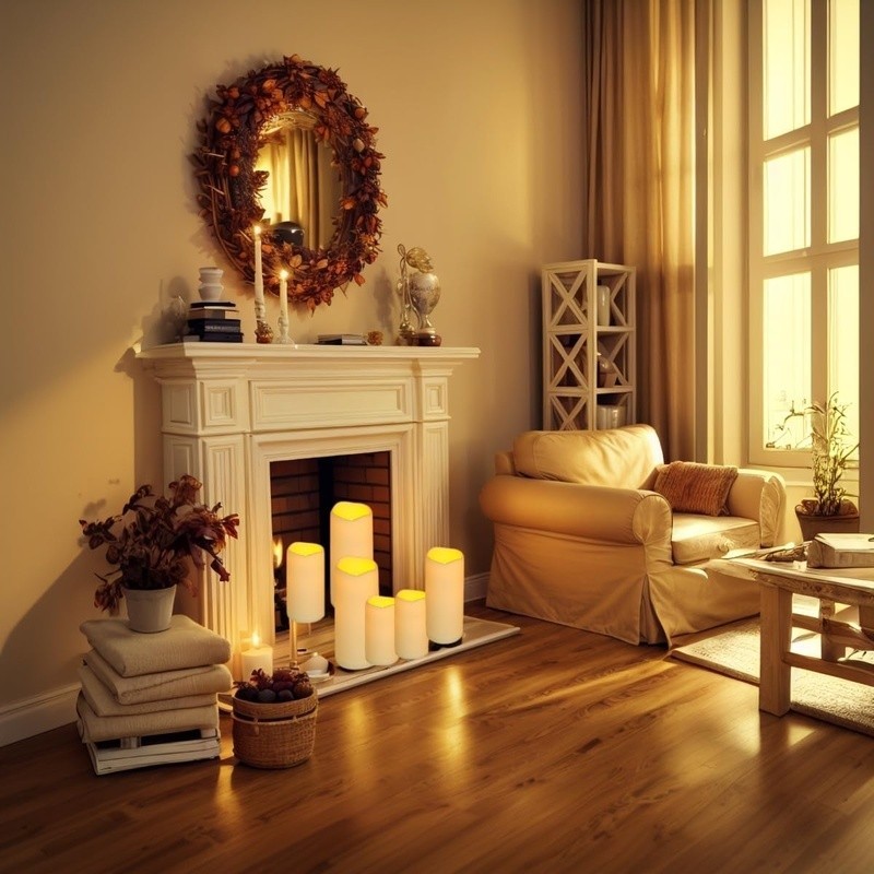 Realistic Flameless LED Candles Outdoor Waterproof W/ Remote Timer Home Decor US