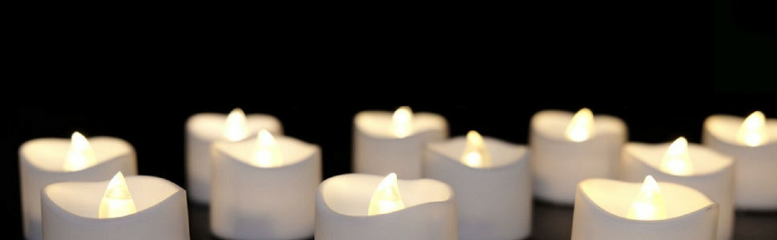 Flameless LED Candles For Outdoor Indoor Tea Candle Plastic Bright White Set 12