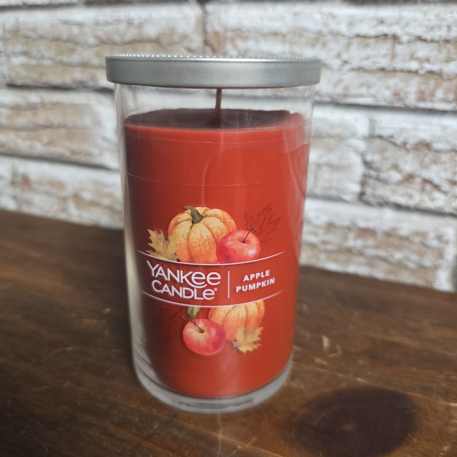 NEW Yankee Candle Apple Pumpkin 14.25 oz. Medium Jar Pillar Candle Single Wick