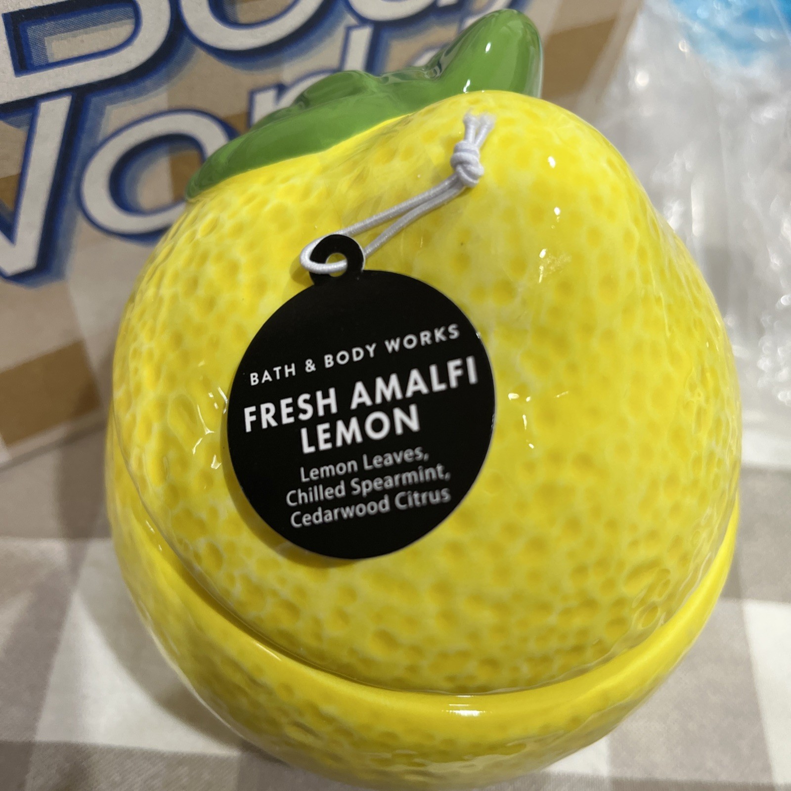Bath & Body Works FRESH AMALFI LEMON 🍋 Scented SINGLE Wick FIGURAL CANDLE