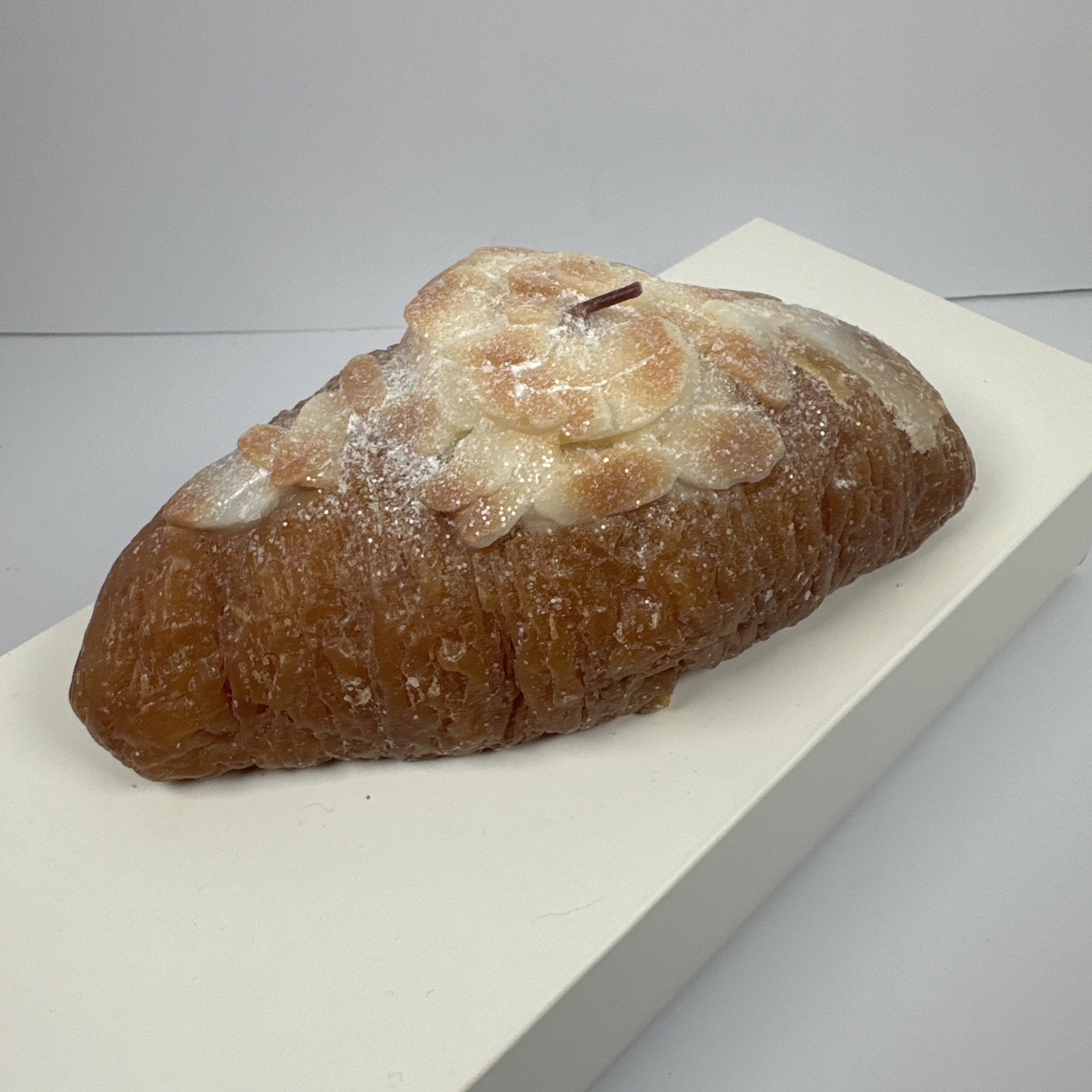 Almond Croissant Figural Candle By Threshold Brown Food Pastry