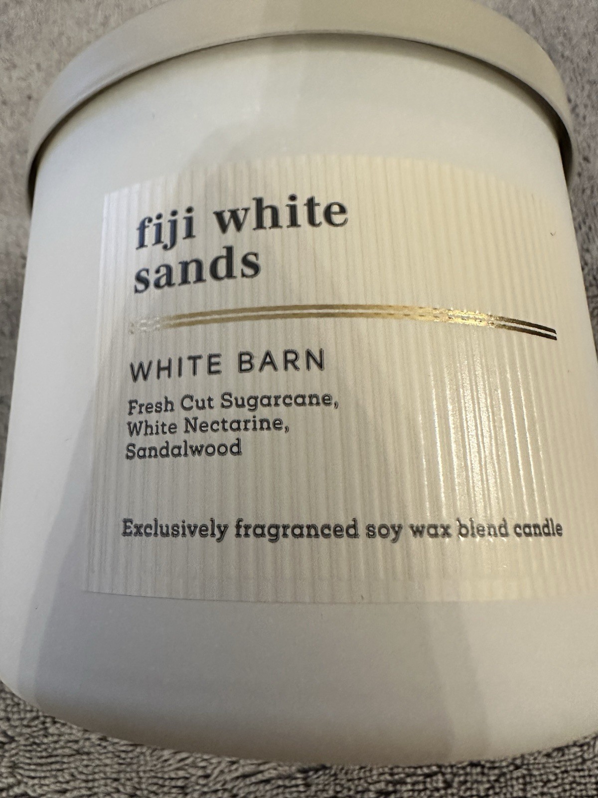 Bath and Body Works White Barn Fiji White Sands 14.5 oz 3 Wick Candle NEW W/Lid