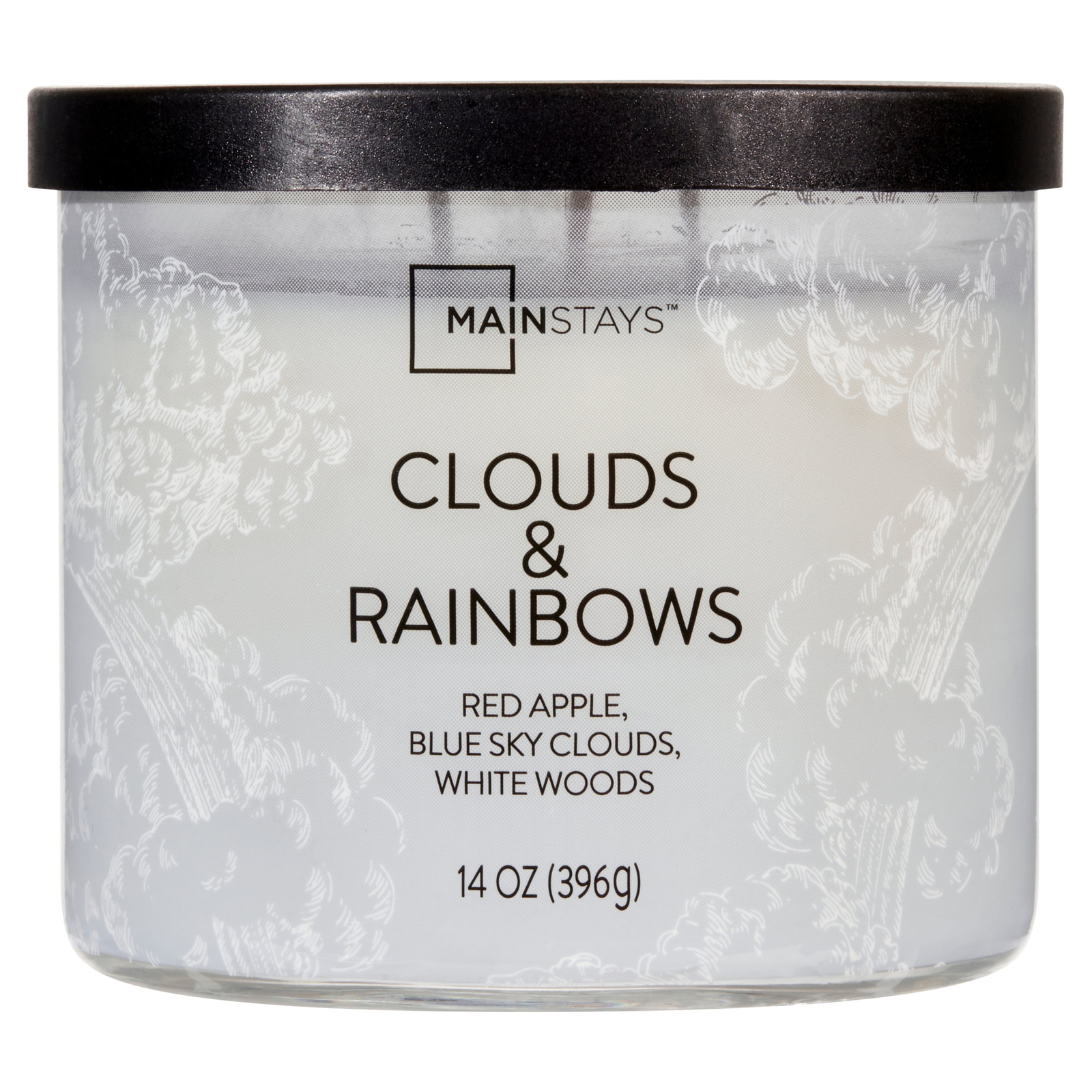 (4 pack) 3-Wick Wrapped Clouds & Rainbows Scented Candle, 14 oz