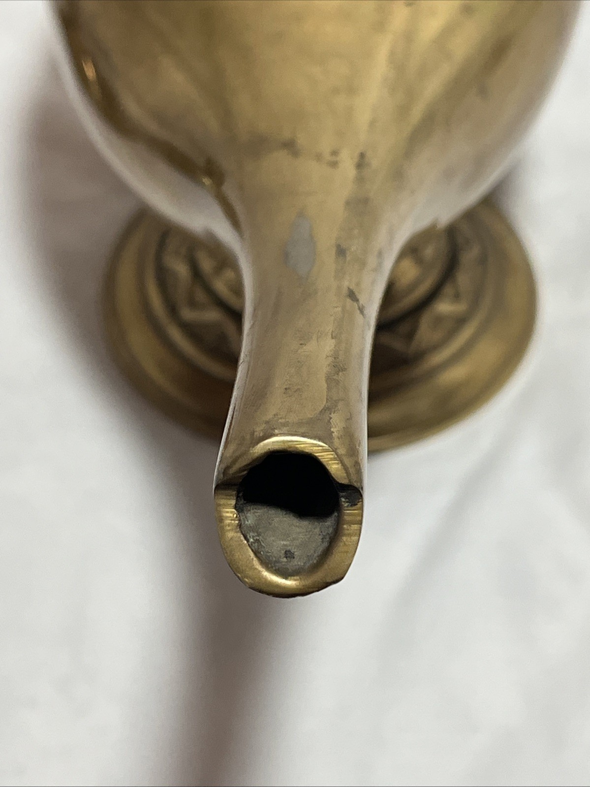 Genie Lamp Candle Never Lit Brass Plated Aladdin Style Heavy Made In India