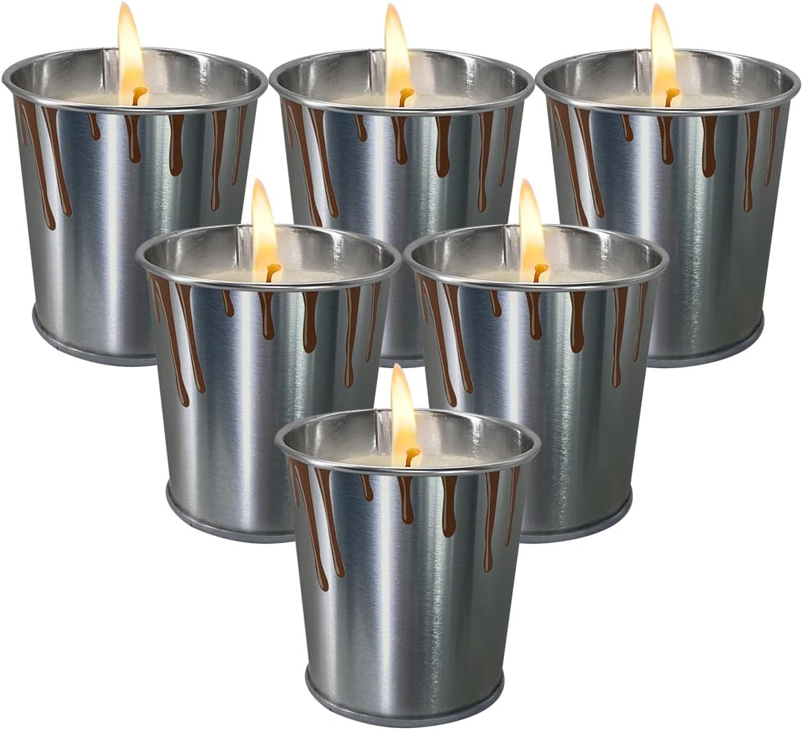 Citronella Candles 6/12 Pack, Outdoor Indoor Scented Candles with Pure Citronell