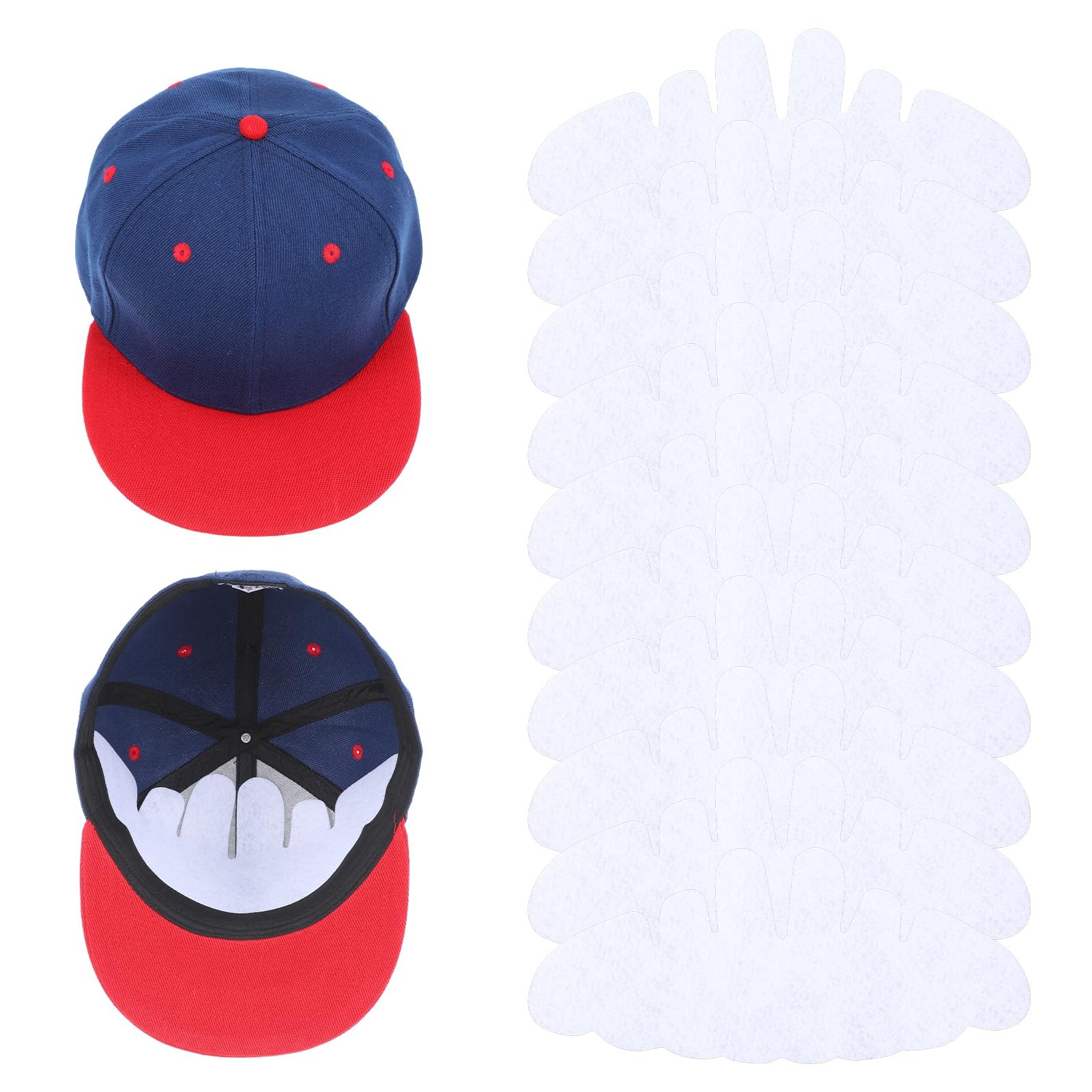 10 Pack Baseball Cap Felt Inserts Washable Hat Shaper Sweat Liner Brim