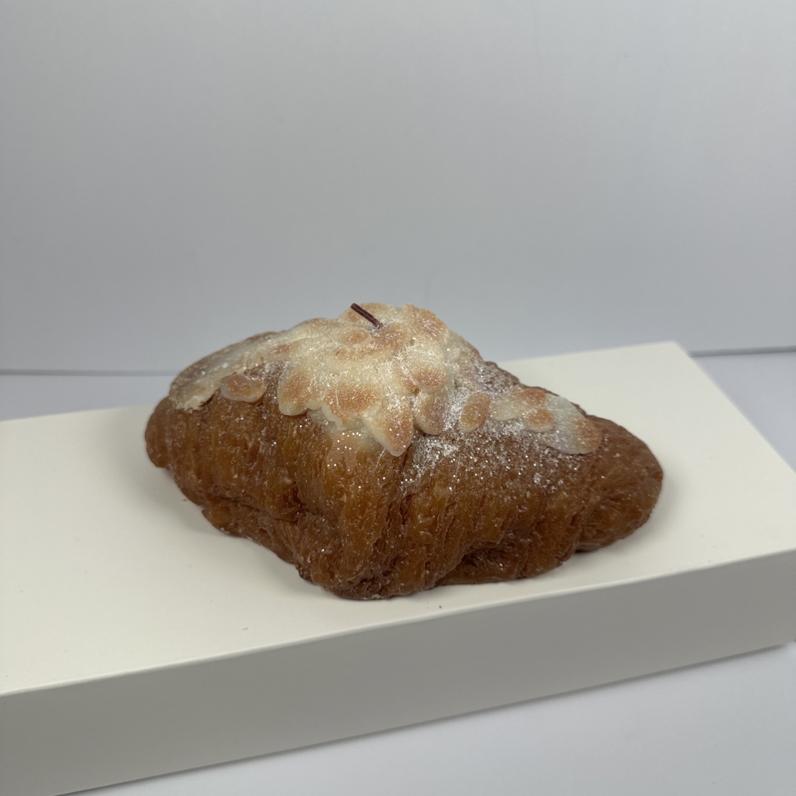 Almond Croissant Figural Candle By Threshold Brown Food Pastry
