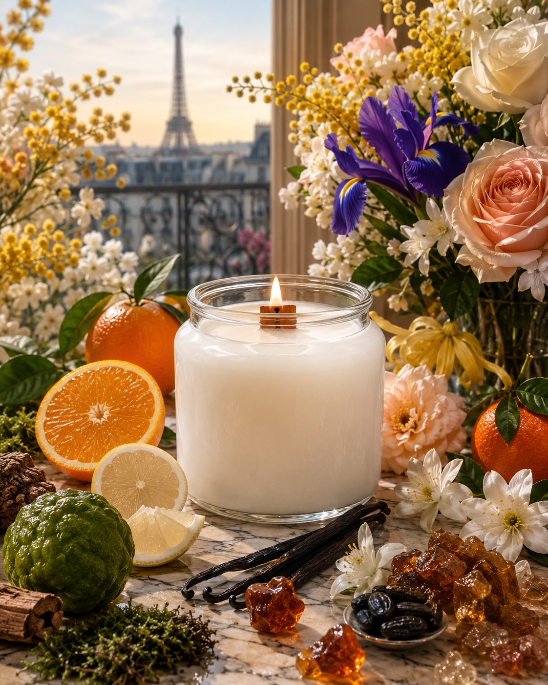 Wood wick * COCO MADEMOISELLE CHANEL TYPE * scented * Leah’s Lite Candle * 16oz