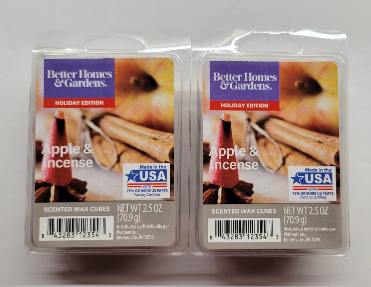 Apple & Incense Better Homes and Gardens 2 Packs Scented Wax Cube Melts