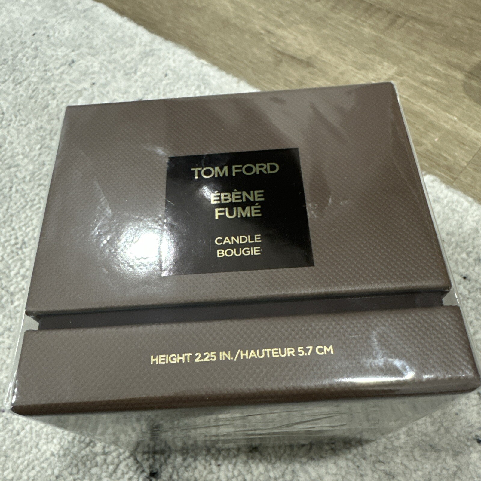 Tom Ford Ebene Fume Candle Bougie Height 2.25 In. / 5.7 cm NIB SEALED