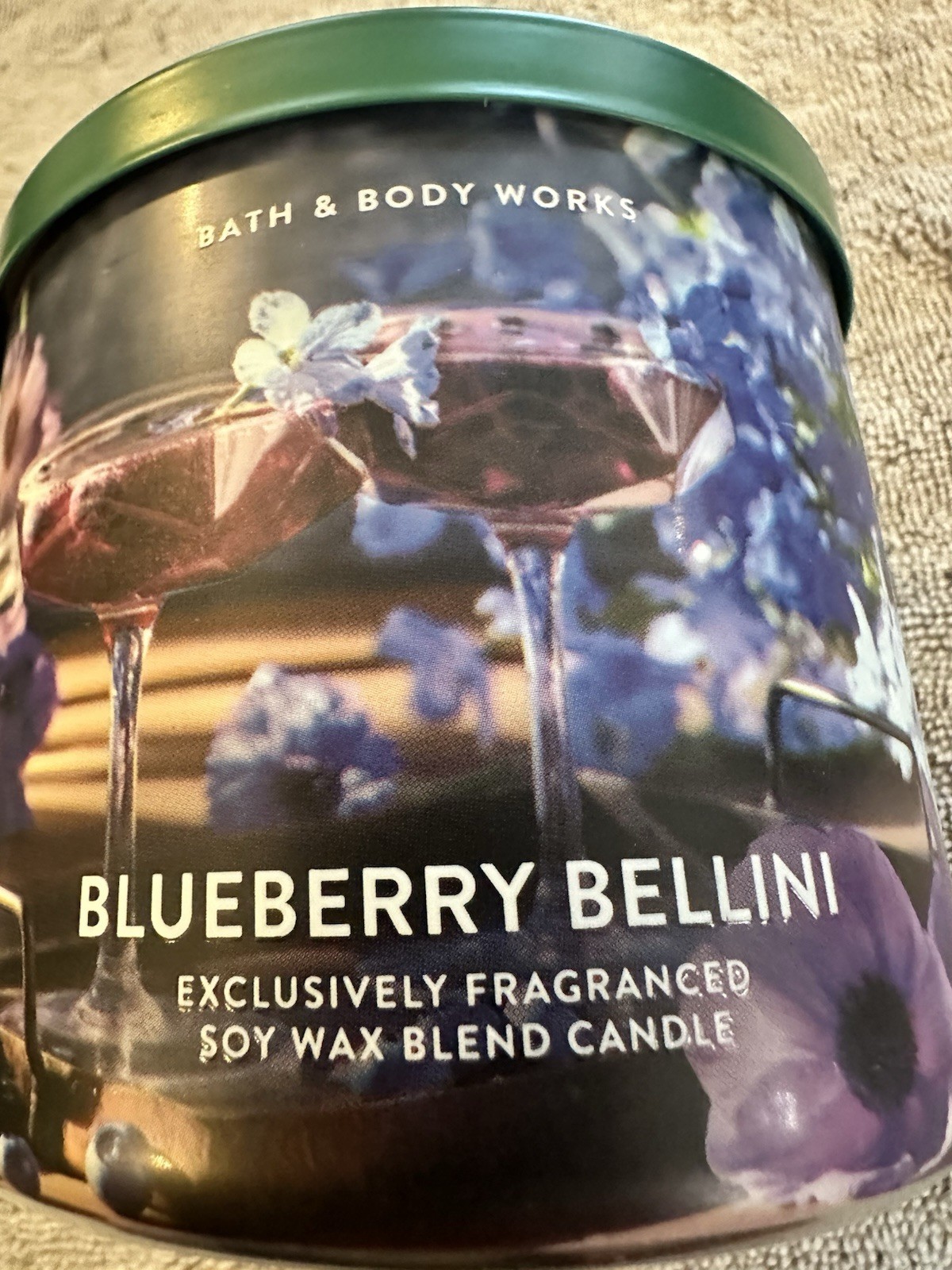 Bath & Body Works Blueberry Bellini 3-Wick Candle, 14.5 OZ. NEW CANDLE