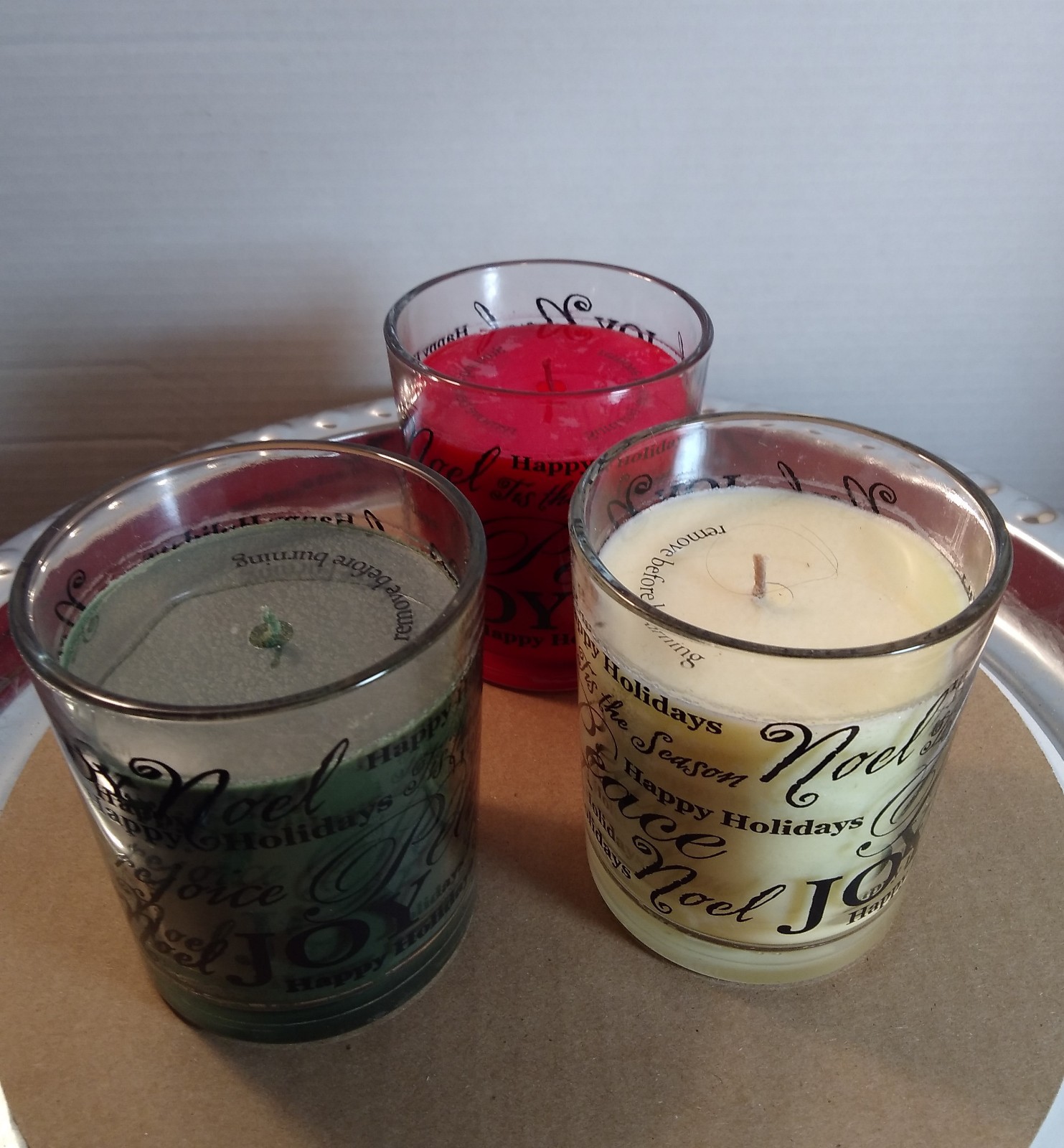 Holiday Candle Lot of 3 NEW