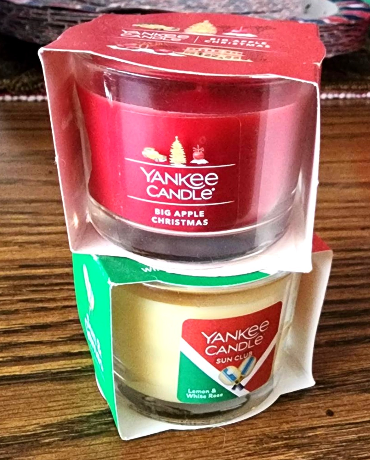 Yankee Candle Sun Club Lemon & White Rose OR Big Apple Christmas Mini Jar U PICK