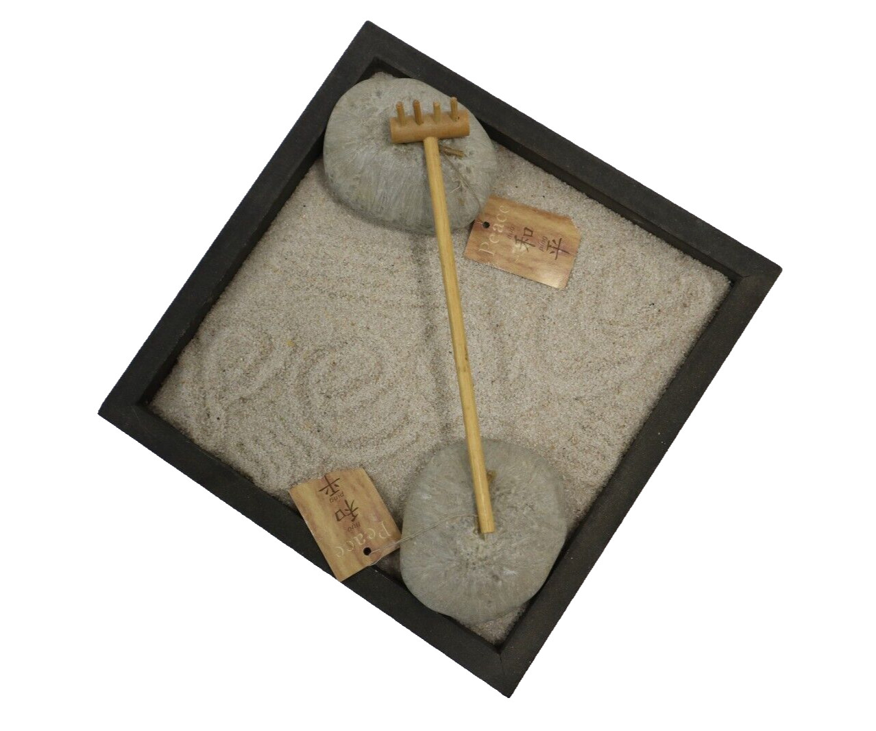 Square Zen Garden Set Lotus Incense And Candle Holder Meditation Kit