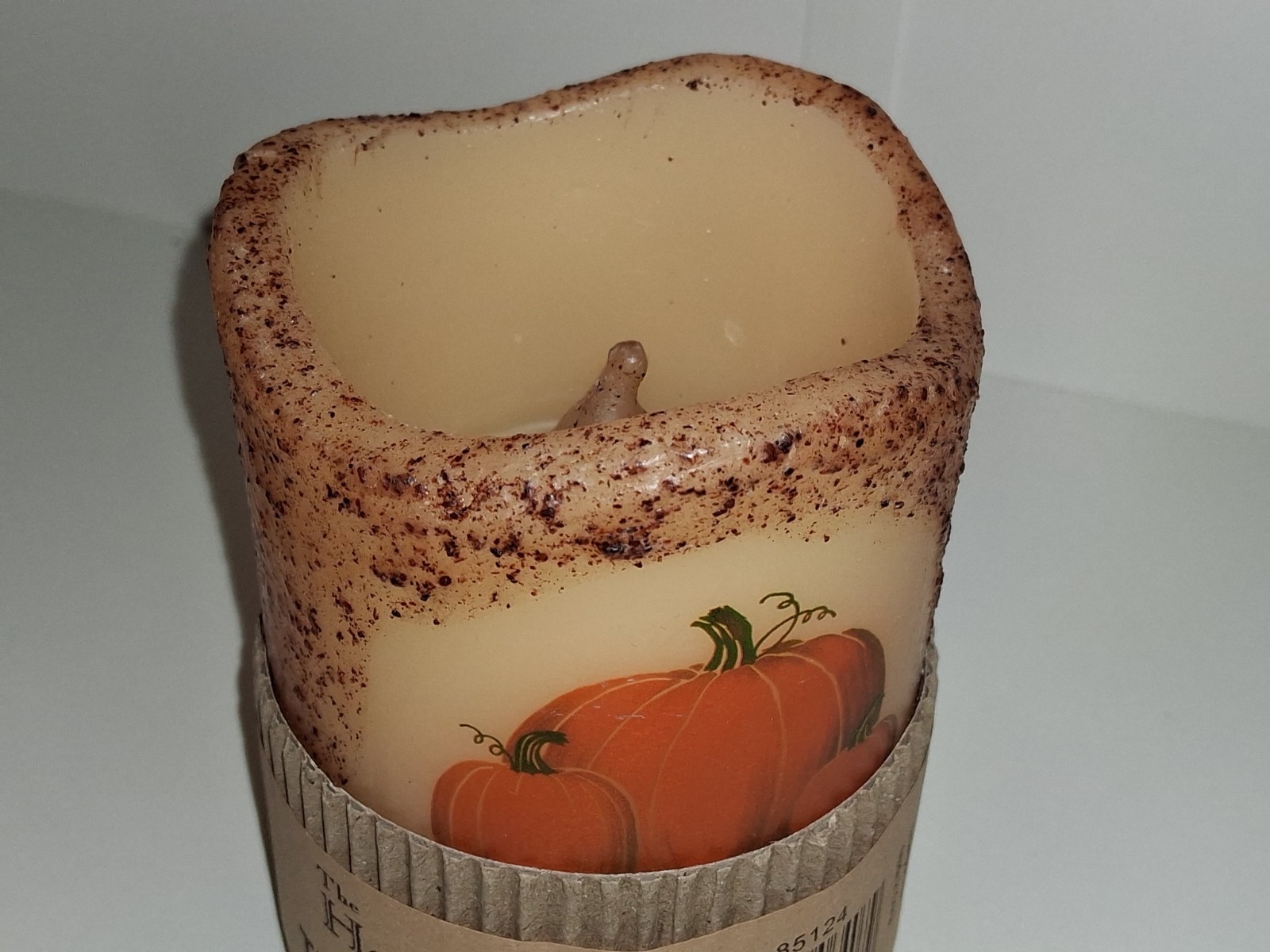 The HEARTHSIDE COLLECTION NEW Pumpkin LED Wax Pillar Candle w/ Timer, AAA 5×3