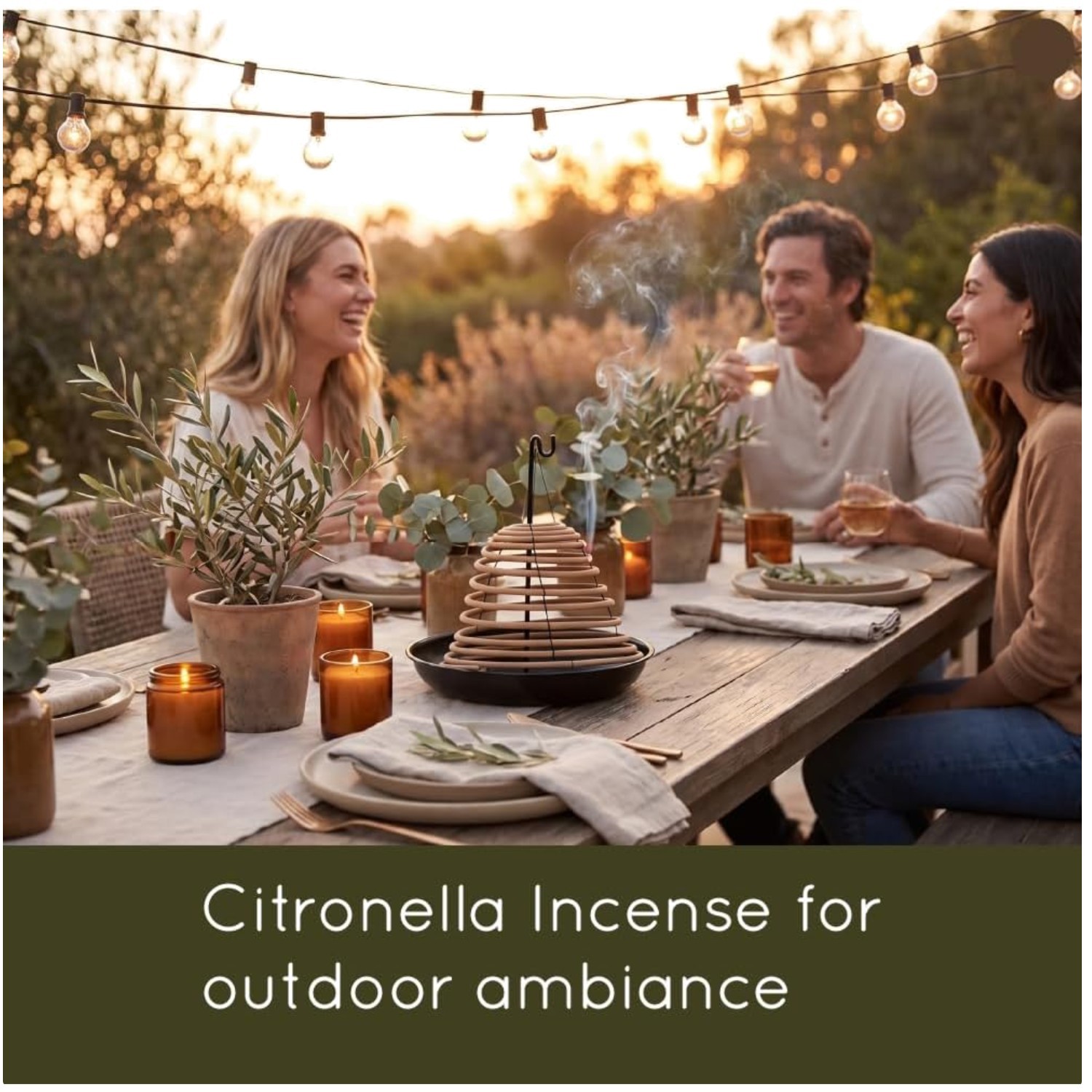 Citronella Incense Coils & Holder Set