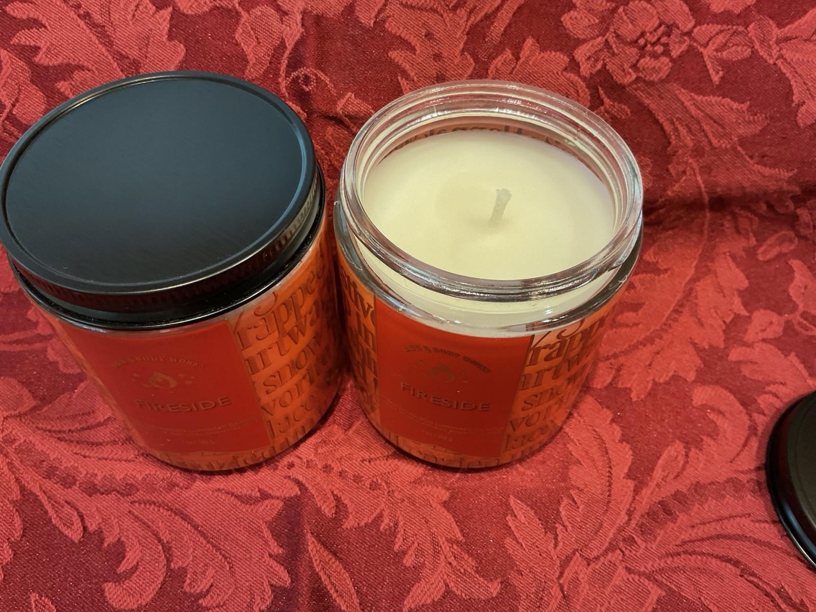 Bath & Body Works Fireside Single Wick 7 Oz Candle x2