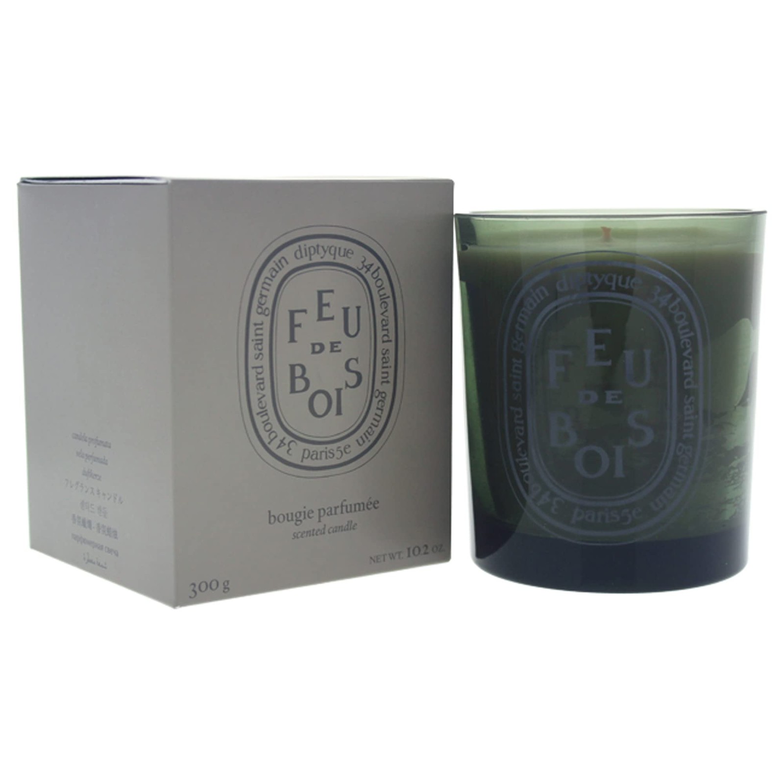 Diptyque Grey Feu de Bois Candle- Red 10.2 oz, (AX-AY-ABHI-24427)