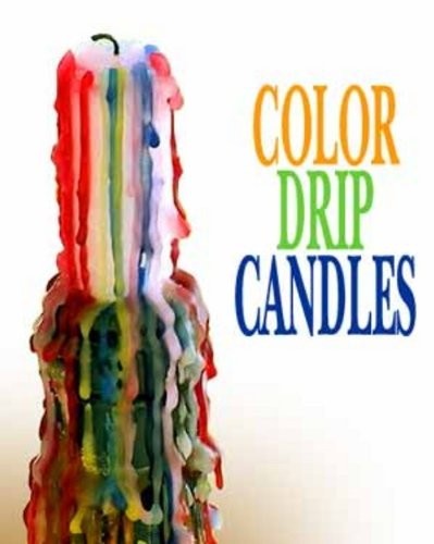 6 Multi-Color TAPER DRIP CANDLES 3/4″ x 9 1/2″ long ( 3 packs of 2 candles )