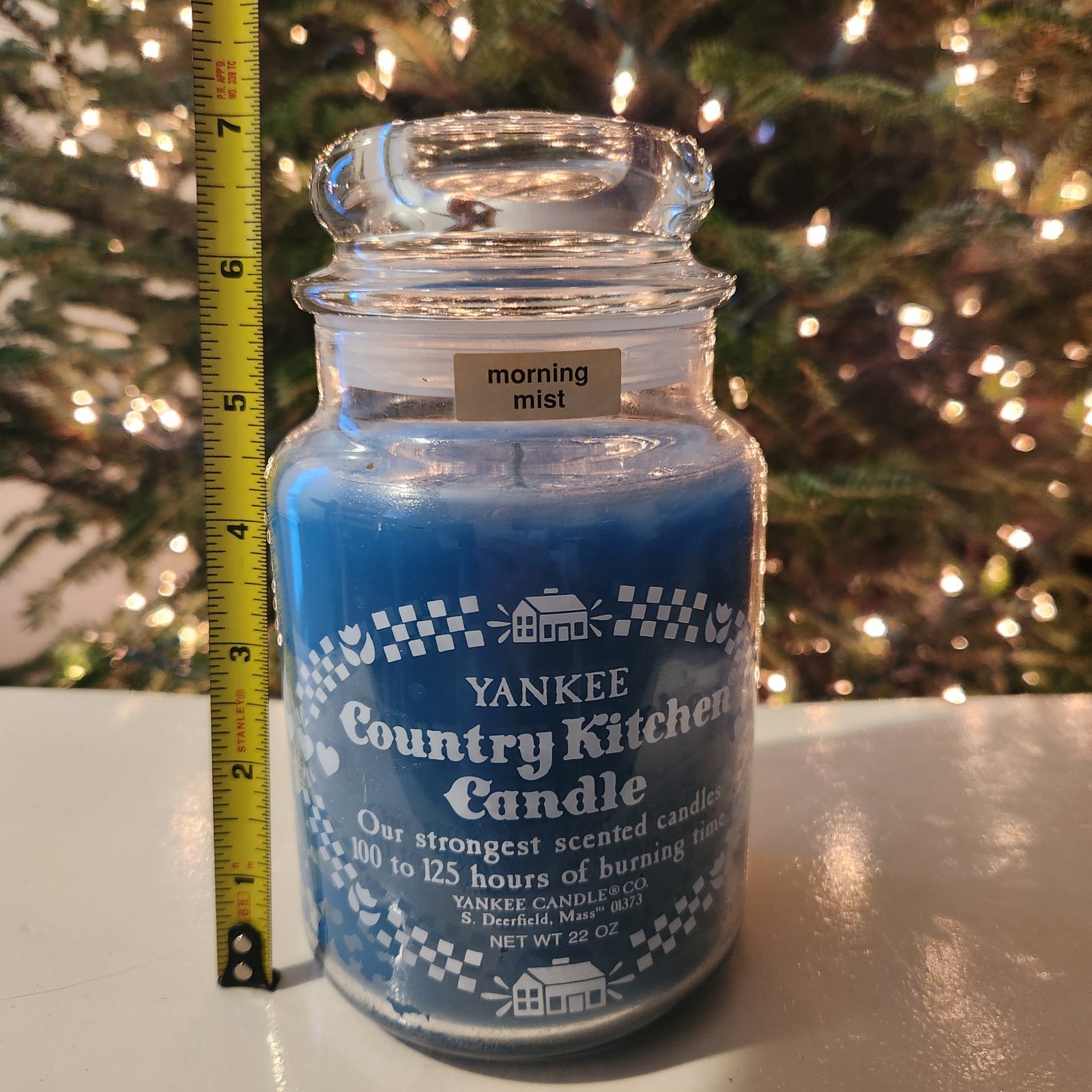 Vtg Yankee Country Kitchen Candle “Morning Mist” 22oz Large Jar *Retired* 1980’s