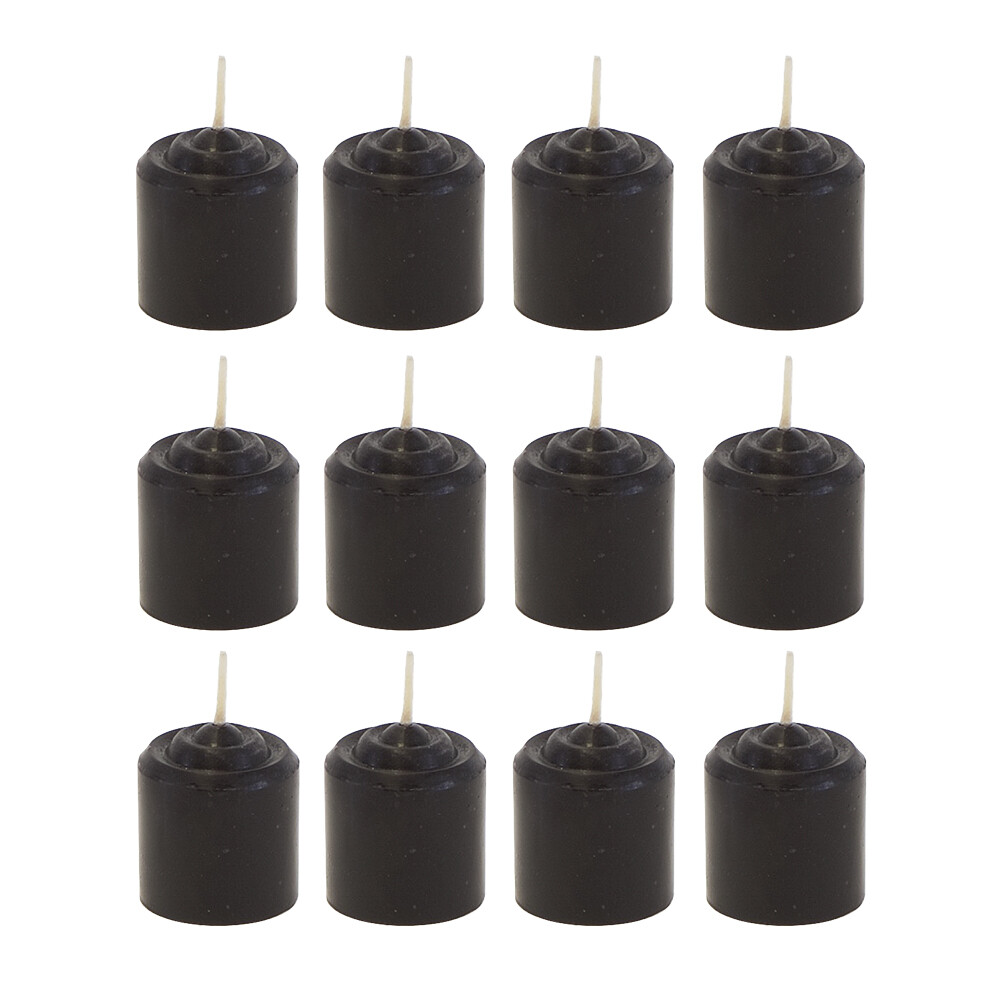 Mega Candles – Unscented 10 Hours Votive Candles – Black, Set of 12 CGA068-BK