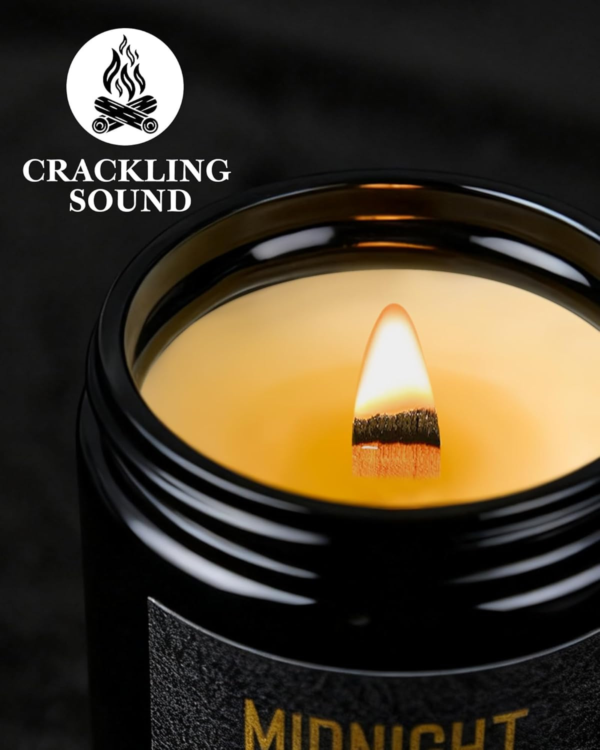 Crackling Wood Wick Candles for Men: Pack 36Oz Soy Scented Candles for Home Sce