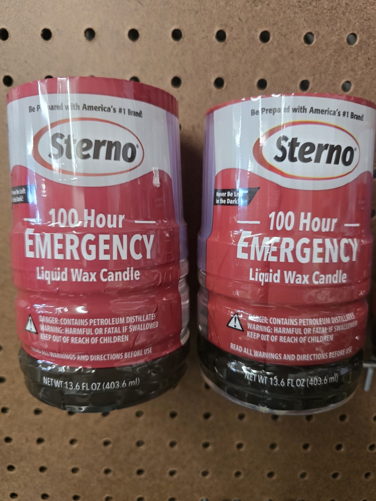 Emergency Prepardness 100 Hour Candle With Globe Liquid Wax 4 Pack 400 Hour