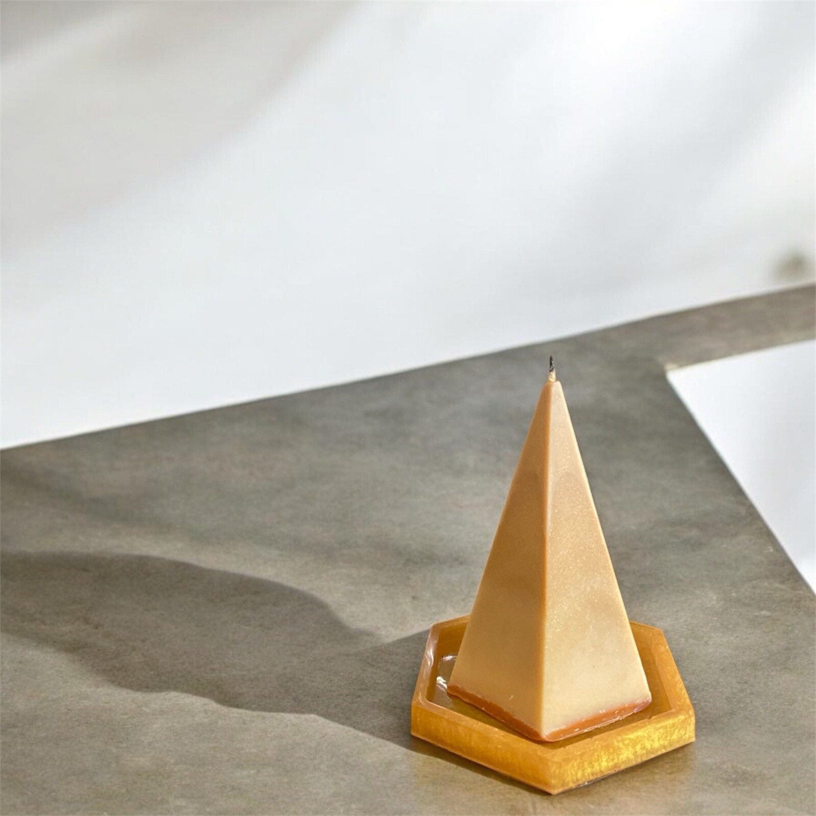 Pyramid Candle, Treasure Candle, Spiritual Crystal Candle, Intention Candle