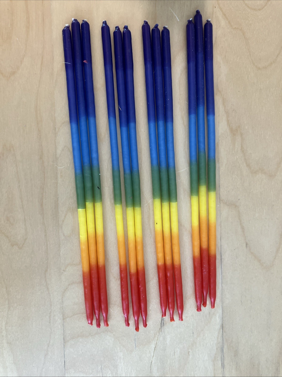 Rainbow PRIDE “Cheerlites” Candles – 8″ Set Of 12 Candles – New In Box