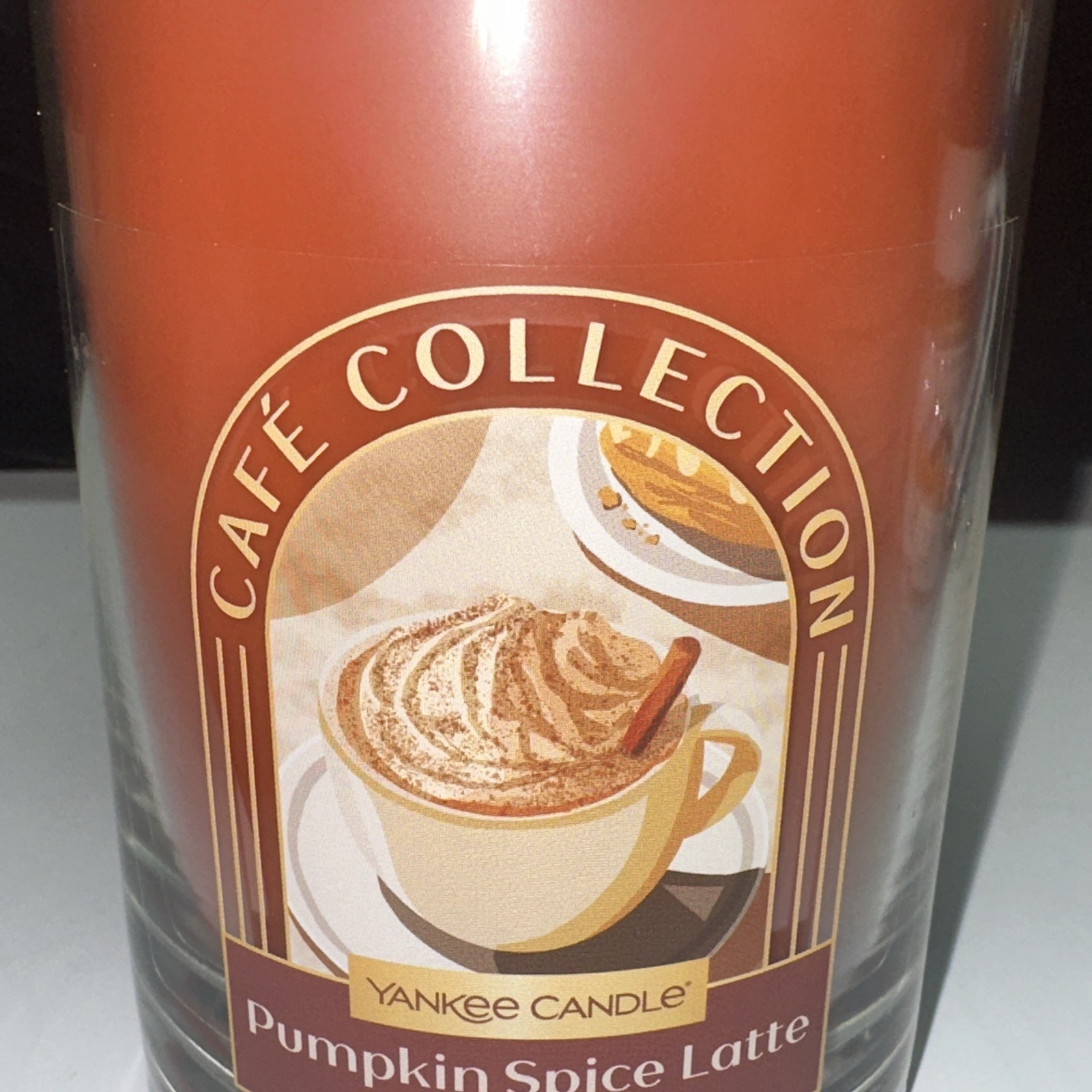 LOT OF 2-NEW-Yankee Candle PUMPKIN SPICE LATTE Large 20oz CAFE COLLECTION 2 WICK