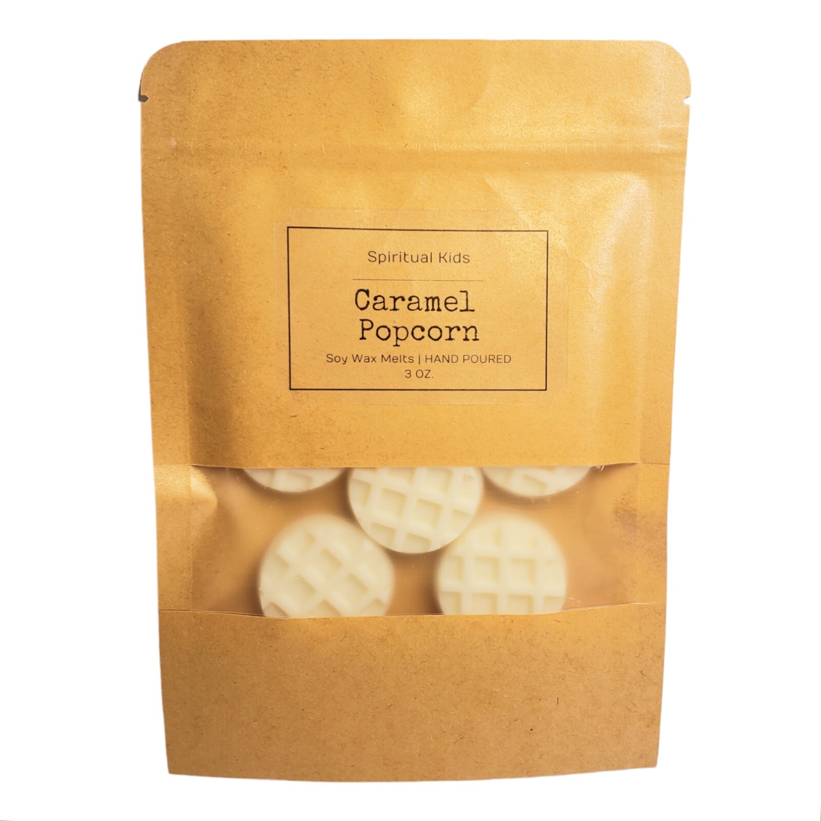 Caramel Popcorn Soy Wax Melts 3oz | Food Wax Melts | Waffle Shaped