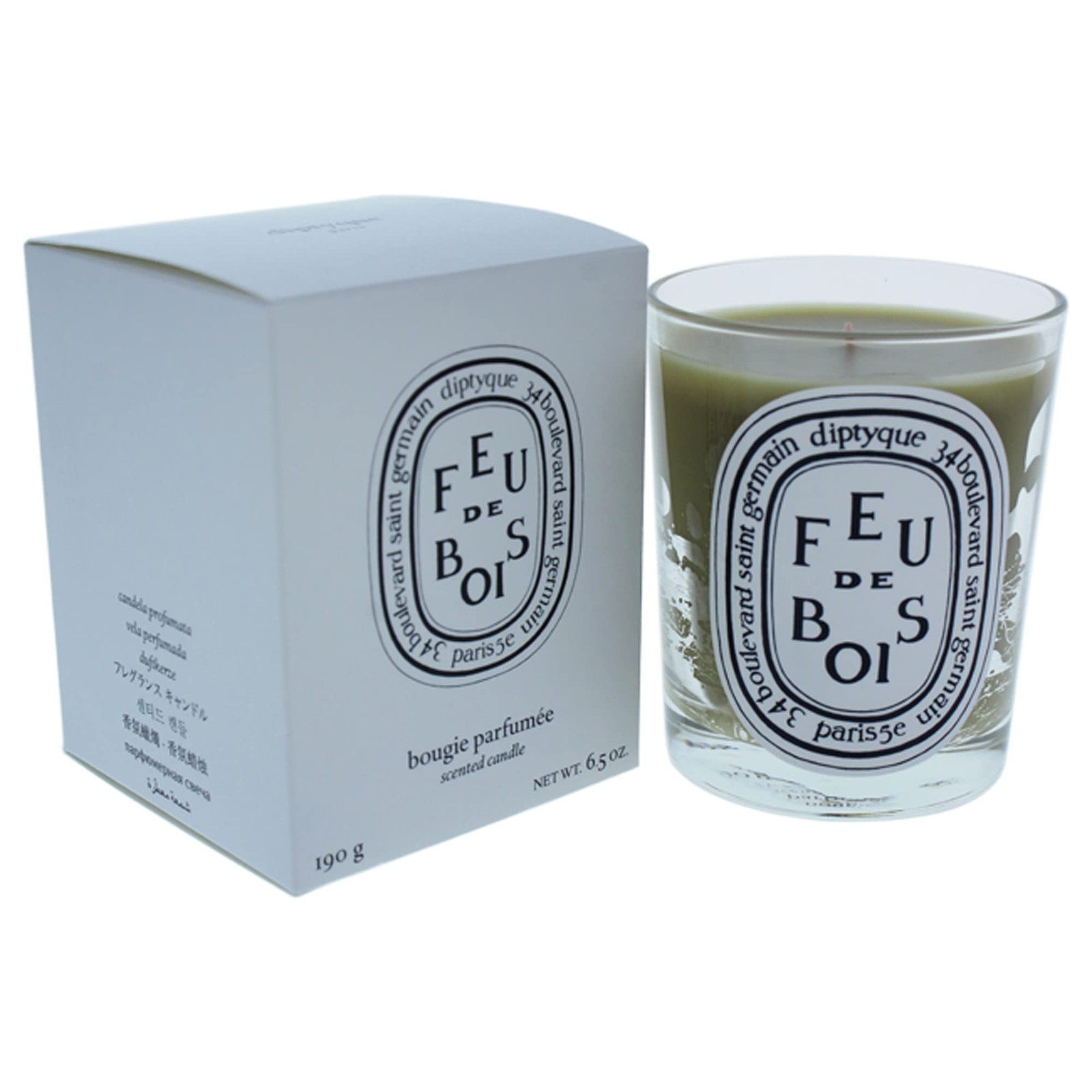 Diptyque Feu de bois Candle, 6.5 oz, Red, 3.5″ Tall x 3″ Diameter