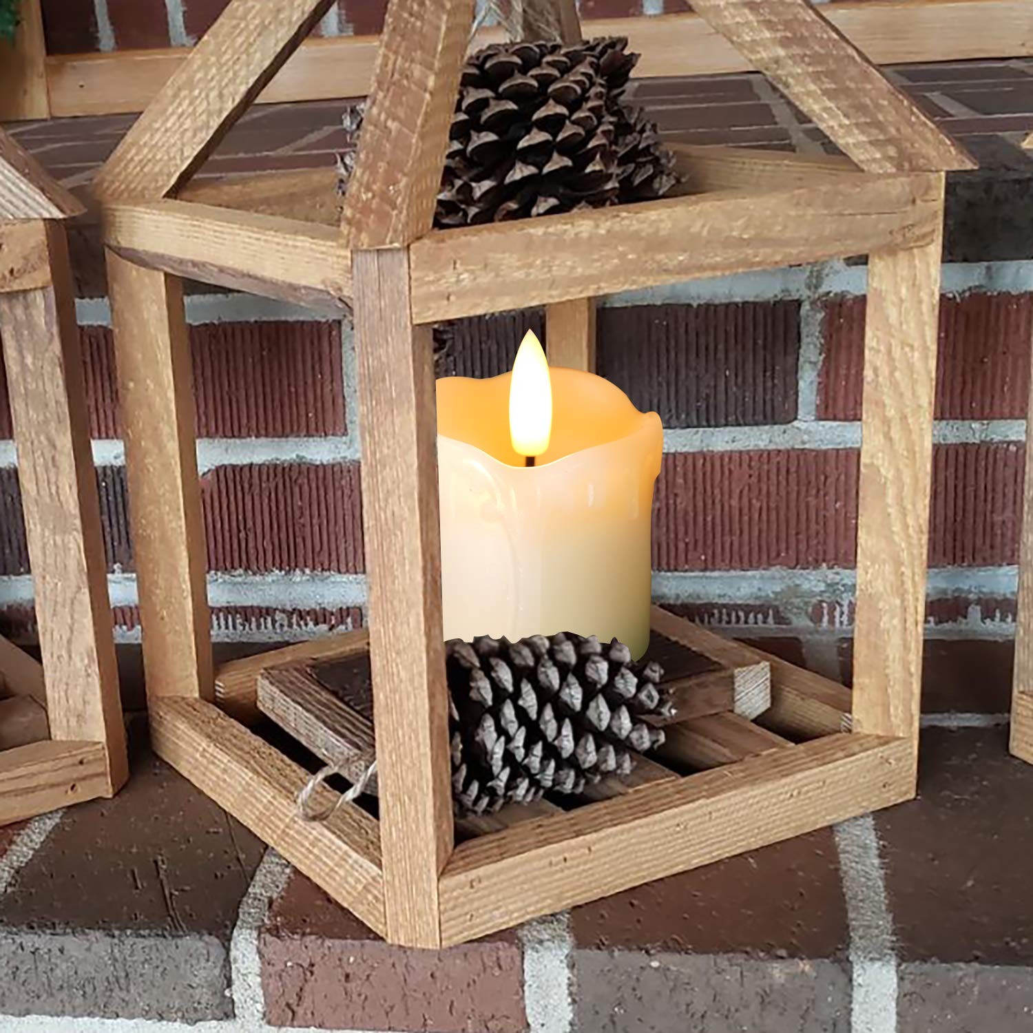 2″x2″ Real Wax Flameless LED Votive Candles, 6H Timer, 6 Pack